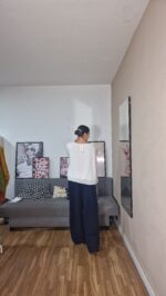 PANTALON CURVI ANCHO LISO - Imagen 4