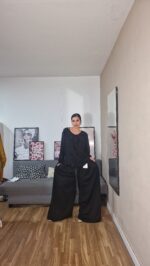 PANTALON CURVI ANCHO LISO