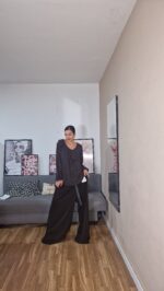 PANTALON CURVI ANCHO LISO - Imagen 8