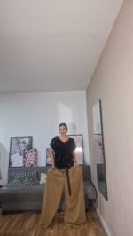 PANTALON CURVI ANCHO LISO - Imagen 10