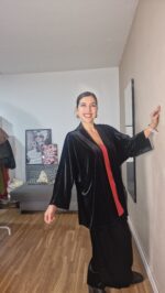 QUIMONO CURVI TERCIOPELO NEGRO - Imagen 5