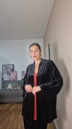 QUIMONO CURVI TERCIOPELO NEGRO