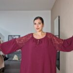 BLUSA CURVI MANGA ENCAJE