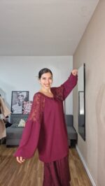 BLUSA CURVI MANGA ENCAJE - Imagen 3