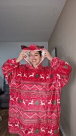 PONCHO TERCIOPELO NAVIDEÑO - Imagen 6