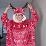PONCHO TERCIOPELO NAVIDEÑO