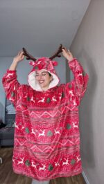 PONCHO TERCIOPELO NAVIDEÑO