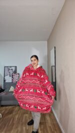 PONCHO TERCIOPELO NAVIDEÑO - Imagen 3