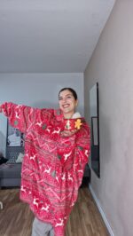 PONCHO TERCIOPELO NAVIDEÑO - Imagen 4