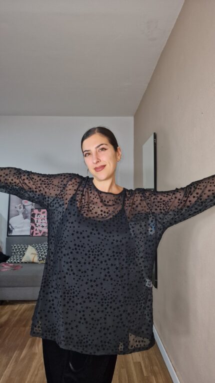 CAMISA CURVI TULL ESTAMPADA