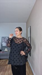 CAMISA CURVI TULL ESTAMPADA - Imagen 2