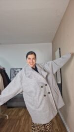 ABRIGO CURVI PAÑO CUELLO PELO - Imagen 8