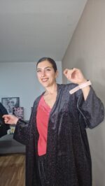 QUIMONO CURVI TERCIOPELO PURPURINA - Imagen 3