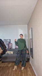 PANTALON SEMICURVI/PEQUEÑO CUADROS BOMBACHO - Imagen 2