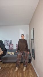 PANTALON SEMICURVI/PEQUEÑO CUADROS BOMBACHO - Imagen 6