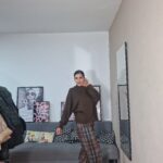 PANTALON SEMICURVI/PEQUEÑO CUADROS BOMBACHO