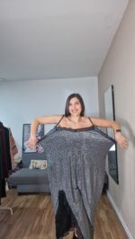 VESTIDO CURVI LENCERO BRILLO - Imagen 4