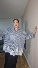 CAMISA CURVI VICHY ENCAJE - Imagen 9