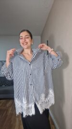 CAMISA CURVI VICHY ENCAJE - Imagen 8