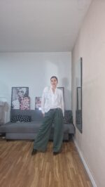 PANTALON SEMICURVI ANCHO LISO