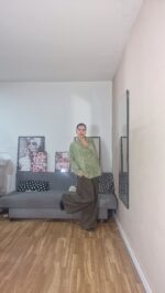 PANTALON SEMICURVI ANCHO LISO - Imagen 5