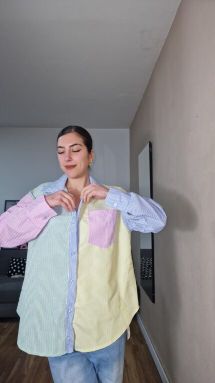 CAMISA SEMICURVI RAYAS