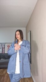 BLAZER CURVI EFECTO DENIM - Imagen 7