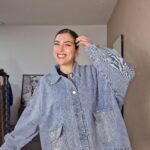 CHAQUETA CURVI DENIM BRILLOS