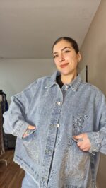 CHAQUETA CURVI DENIM BRILLOS - Imagen 4