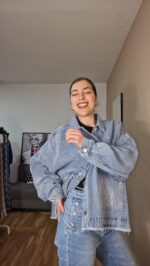 CHAQUETA CURVI DENIM BRILLOS - Imagen 6