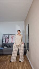 PANTALON SEMICURVI CUADROS