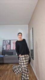 PANTALON SEMICURVI CUADROS - Imagen 2