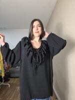 BLUSA CURVI VOLANTE CUELLO - Imagen 5