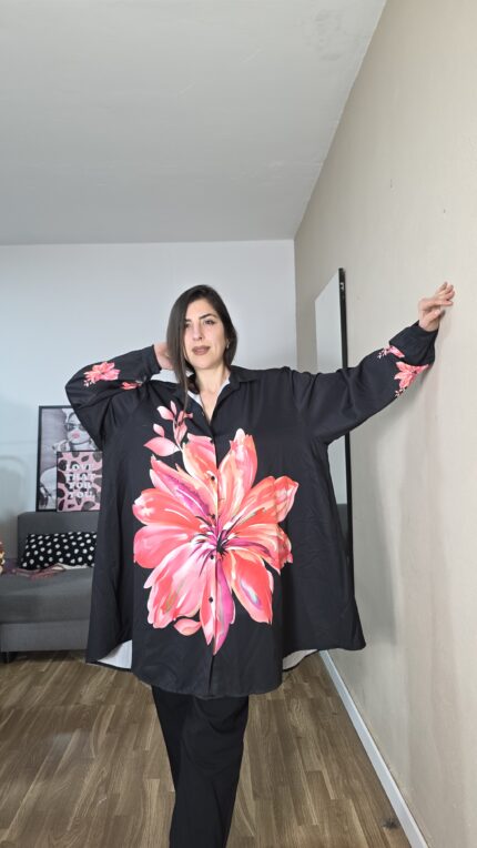 CAMISA CURVI EVASE FLORES