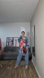 CAMISA CURVI EVASE EFECTO DENIM - Imagen 5