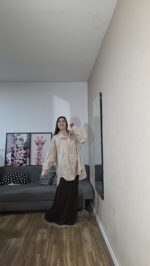 PANTALON CURVI ANCHO LISO - Imagen 6