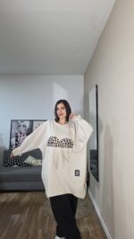 SUDADERA CURVI CORAZÓN LEOPARDO