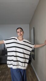 CAMISETA CURVI PICO RAYAS