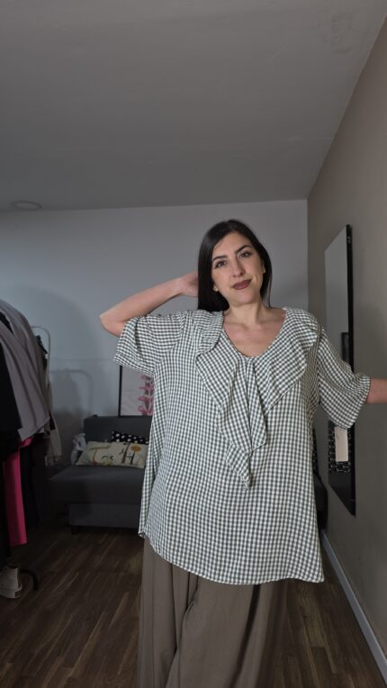 CAMISA CURVI VOLANTE VICHY