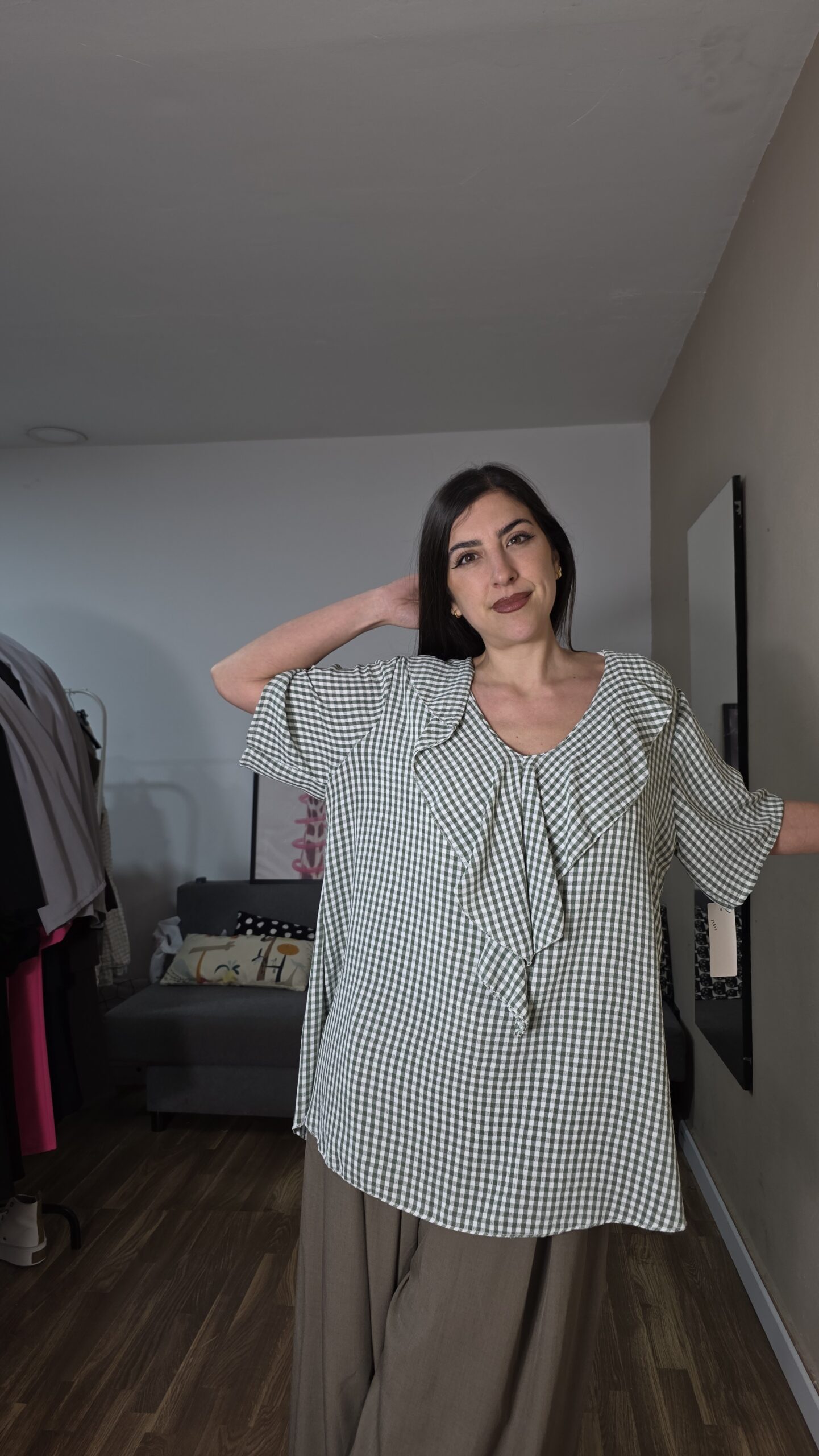 20260321_121043 CAMISA CURVI VOLANTE VICHY - Imagen 1