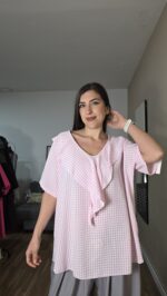 CAMISA CURVI VOLANTE VICHY - Imagen 2