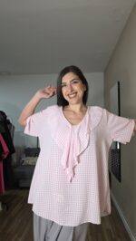 CAMISA CURVI VOLANTE VICHY - Imagen 4