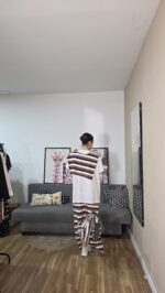 CONJUNTO CURVI/SEMICURVI FALDA RAYAS - Imagen 4