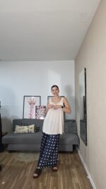 FALDA CURVI LUNARES SATEN - Imagen 2