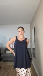 FALDA CURVI LUNARES SATEN - Imagen 7