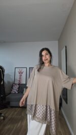 CAMISETA CURVI ASIMETRICA CON LUNARES - Imagen 5