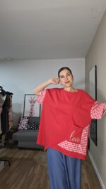 CAMISETA CURVI VICHY LOVE - Imagen 2