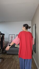 CAMISETA CURVI VICHY LOVE - Imagen 3