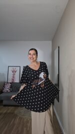 CAMISETA CURVI PERRO LUNARES