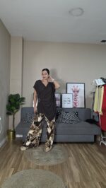 PANTALON CURVI ELASTICO MARMOLADO - Imagen 3